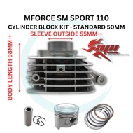 MOTORCYCLE MFORCE SM SPORT 110 E 110 R SMSPORT 110 E 110 R CYLINDER BLOCK KIT STANDARD PISTON RING