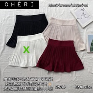 skirt pendek 绝美法式气质女神款百褶裤裙 2886 ready stock