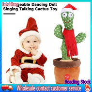 DA* Singing Talking Cactus Toy Cactus Toy Singing Cactus Doll Toy for Kids and Adults Rechargeable Plush Doll Fun Dancing and Talking Features Perfect Gift for Ages