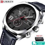 CURREN Jam Tangan Pria Kuarsa Kulit Mewah Merek Top Militer Olahraga 8324