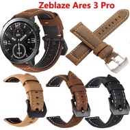 22mm Quick Release Leather Straps for Zeblaze Ares 3 Pro Vibe 7 Pro Quality Genuine Retro Genuine Leather Watchband Accessories