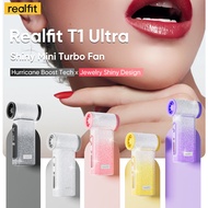 Realfit T1 Ultra bundle  Mini Turbo Fan - 10m/s HighSpeed Cooling with 199 Adjustable Speed Levels, 
