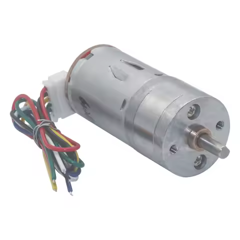 JGA25-370B High Torque DC 6V 12V 24V Gear Motor With Encoder