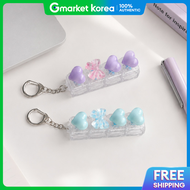 Ribbon Heart Clicker Keycap Play Blue Switch Clicky Keyboard Keyring Custom Keyholder Keychain