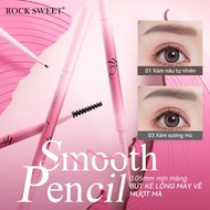 Rock Sweet RS Natural 2-Headed Eyebrow Pen, Waterproof, Clear Color, Non-slip, Easy to Draw for Begi
