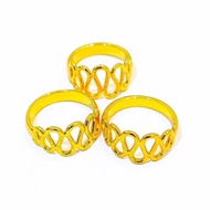 REPLIKA 24krt Gold Plated Wedding Ring Crum 9gram Light Gold Replica Premium Gold Women's Ring