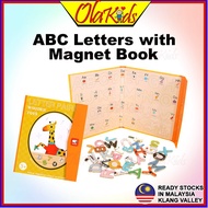OLAKIDS ABC Letter Pairing ABC Letter Matching Alphabet Magnetic Puzzle ABC Magnet Book Early Learni