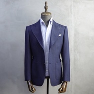 KINGMAN Italian style Shadow Blue Suit สั่งตัดสูท สูทสั่งตัด ตัดสูท งานคุณภาพ สูทชาย สูทหญิง สูท ร้านตัดสูท เสื้อสูทตัดใหม่ สั่งตัดตามสัดส่วนได้