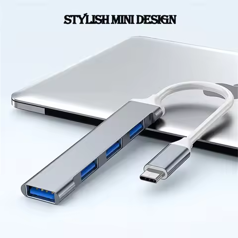 4Port USB 3.0 Hub USB Hub High Speed Type C Splitter 5Gbps For PC Computer Accessories Multiport HUB