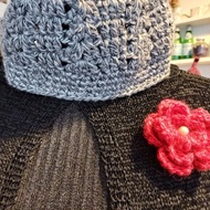 紅色山茶花~胸針/髮夾兩用