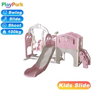【PlayPark】Slide For Kids Playground 9 in 1 Slide Age 3+ Max 75kg Baby Castle slide For Baby