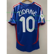 2006France Top Quality Home Retro Soccer Jersey custom T-shirt Football Jersey ZIDANE HENRY