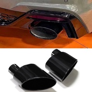 1 Pair Oval Exhaust for Audi A4 A5 A6 A7 Exhaust Upgrade RS4 RS5 RS6 RS7 Stainless Steel Black Muffl