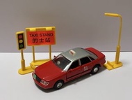 紅色香港的士合金玩具車連配件 模型 Carven Tins Toys
