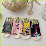 PS2 Women's SpongeBob Boat Socks - Breathable Cartoon Design for Students