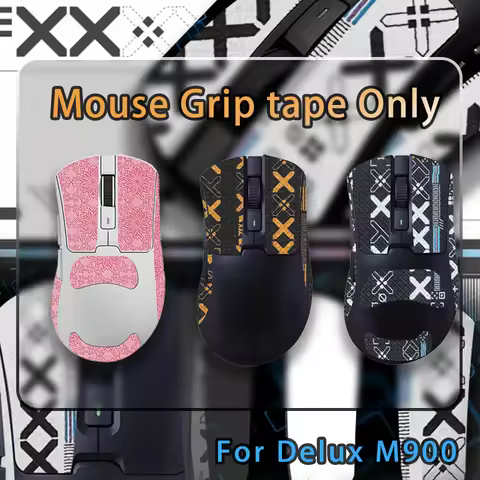 Perfect fit Delux M900 Pro+/Ultra Mouse Grip Tape – Anti-Sweat Non-Slip Palm Grip Pre-Cut Covers for