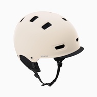 BTWIN 城市自行車碗型安全帽－米色