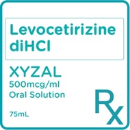 XYZAL Levocetirizine diHCl 500mcg/ml Oral Solution 75ml [PRESCRIPTION REQUIRED]