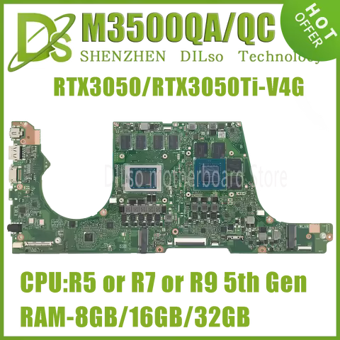 KEFU Mainboard For ASUS M3500QC M3500QA M3500Q D3500Q M7600QE M7400QC M7600QC M7600QA M7600Q M3401QA