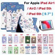 For iPad 5th 6th Gen iPad Air1 Air2 9.7 inch Fashion High Quality Leather PU Cartoon Cute Cover iPad 5 iPad 6 stent Sweat-proof Non-slip Case