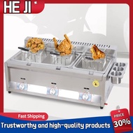Stainless steel deep fryer fries kitchen deep fryer gas type three deep fryer gas Stainless