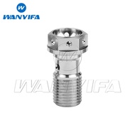 Wanyifa 1 cái Bu lông Banjo Titan M10 Bước 1.0/1.25mm Đầu lục giác Vít Banjo lỗ đơn cho dây phanh Br