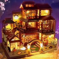 Diy Antique Gift Building Villa Building Block Toy Model Puzzle Handmade Mini House Assembling Minia