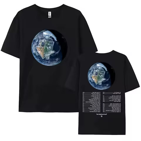 The Neighbourhood WOURLD TOUR 2026 New Relaxing Cotton Tshirt Short Sleeve Cotton Tshirt Men Clothin