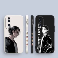 Anime Attack On Titan Eren Jaeger Side Printed Liquid Silicon Phone Case For HUAWEI HONOR 90 70 30 20 10 9 8 X X40 X20 X10 X9 A S SE PSMART Magic 5 Pro Lite 2019 Nova 5T 5G