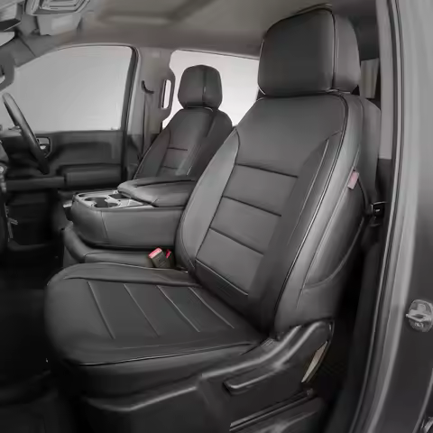 EKR Sierra Car Seat Covers Custom Fit for GMC Sierra 1500/2500HD/3500HD(CrewCab) BASE/SLE/SLT/Pro Fu