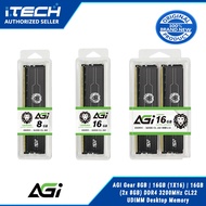 AGI Gear 8GB | 16GB (1X16) | 16GB (2x 8GB) DDR4 3200MHz CL22 UDIMM Desktop Memory