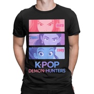 K-Pop Demon Hunters Pattern Printed Men's 100% Cotton Round-Neck Short-Sleeve T-Shirt 5124F9