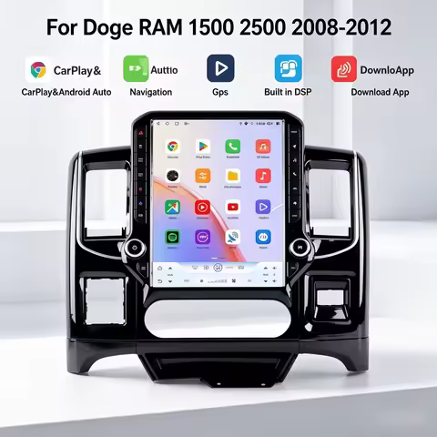 For Dodge Ram 1500 2500 3500 2008-2012 Carplay GPS Car Radio Multimedia Player Android 1 Din Bluetoo