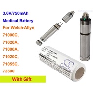 Cameron Sino 750mAh Battery for Welch-Allyn 71000C, 71020A, 71000A, 71020C, 71055C, 72300