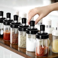 Glass spice jar ice cream spoon (large)