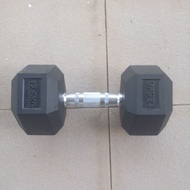 12.5kg dumbell hexagonal rubber dumbell