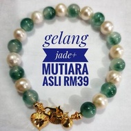 Gelang Jed asli  dengan mutiara asli sabah air masin (pearl sabah)