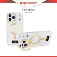 Kate Spade New York iPhone 17 Pro/17 Pro Max Metallic Gold Icon Stand Magnetic Phone Case