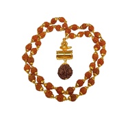 Yogam 5 Face 46 Beads Rudraksha Mala / Ruthratcham Malai with Lingam cum udukkai Locket