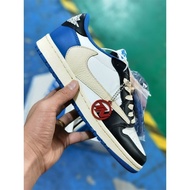 Travis Scott x Fragment Design x  Air  1 AJ1 Low OG SP OFF-White blue white sneakers 18KG
