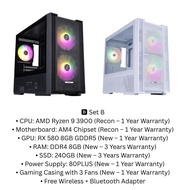 AMD Ryzen 9 3900 Gaming PC GTX750 RX580 RTX3050 RTX5050 Options Full Set