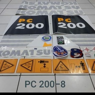 STICKER EXCAVATOR KOMATSU PC 200-7 PC200-8 PC200-6 TERBARU