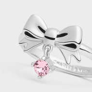 包郵💍官方原盒 Charles & Keith 戒指 蝴蝶結 粉紅水晶 ring 銀色 玫瑰金 小ck 生日 禮物 情侶戒 送女朋友 週年紀念 送老婆