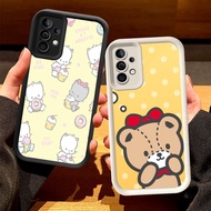 O-31 Tiny Chum Bear Casing for Samsung Galaxy A53 A52 A72 A52S A73 S25 Ultra 5G Black and White