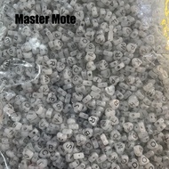 HITAM Love glow in the dark black alphabet letter beads 1 pound