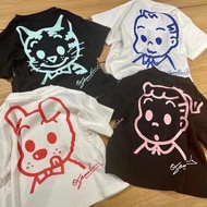 Atasan kaos oversize t-shirt anak perempuan / laki laki motif tintin snowy ( TOP1656 / TOP1657 / TOP