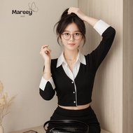 Mareey - Cynara Top Korean Style Two Fake Long SleevePOLO (RUC)