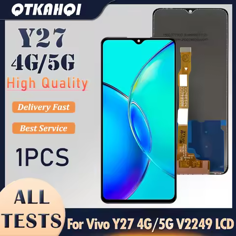 6.64 inch For Vivo Y27 4G LCD V2249 V2302 Display Touch Screen Digitizer Assembly For Vivo Y27 5G LC