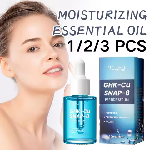 30ml Blue Copper GHK-Cu SNAP-8 Peptide Serum Silk Peptide Multi-Effect Firming Brightening Moisturiz