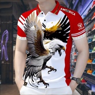 Men POLO Shirt, Eagle Print Shirt